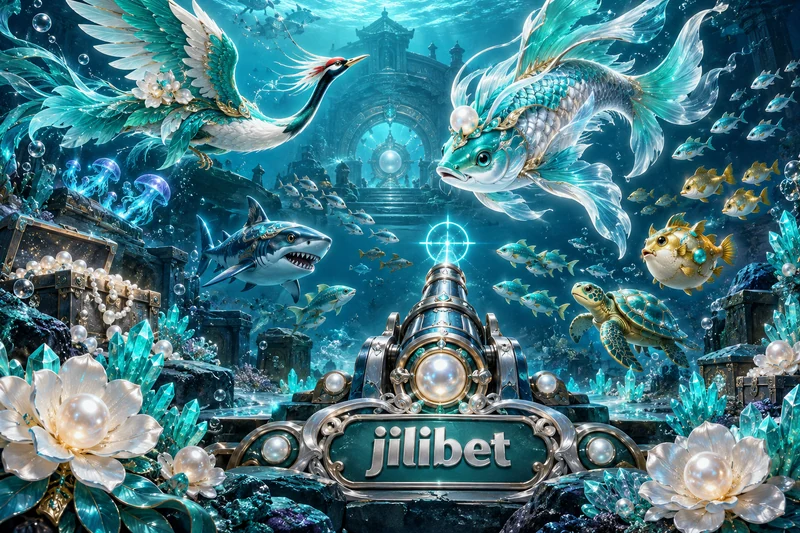 jilibet — orihinal na fishing casino game concept art sa turquoise and pearl silver